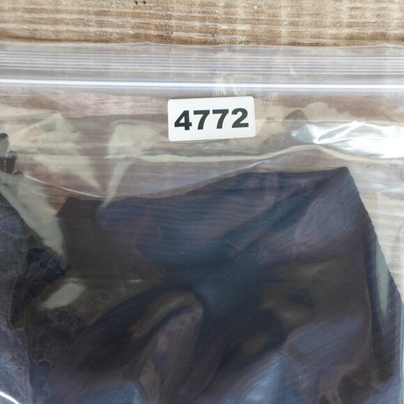 Neiman Marcus Shirt Womens Large Black Lace Crochet Boho Peasant Top Whimsigoth - Picture 9 of 9